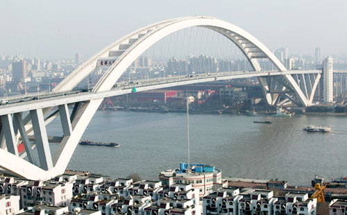上海卢浦大桥拱架